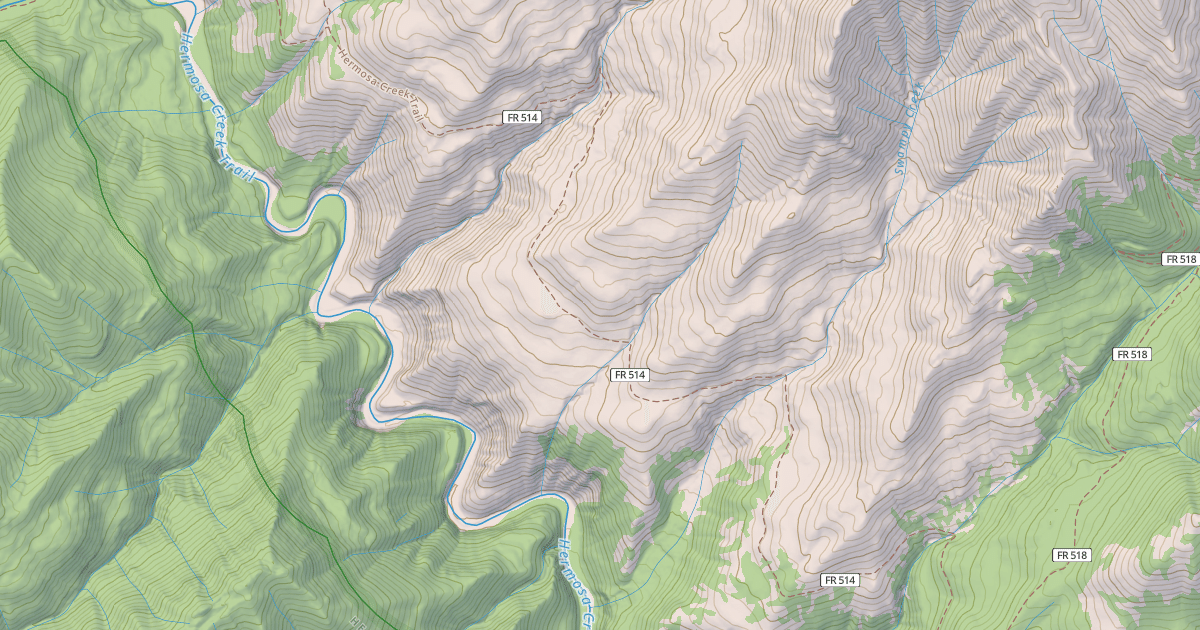 Map preview of Hermosa Creek