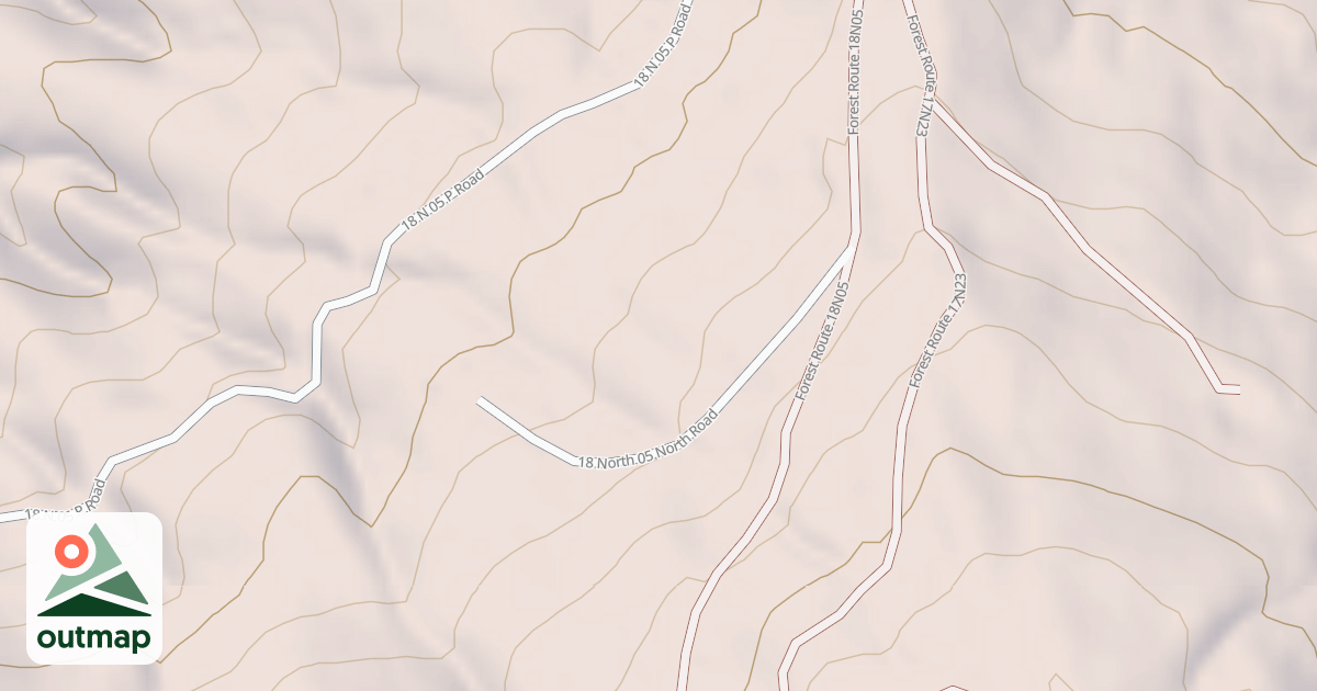 Map of PINE MOUNTAIN SPUR N