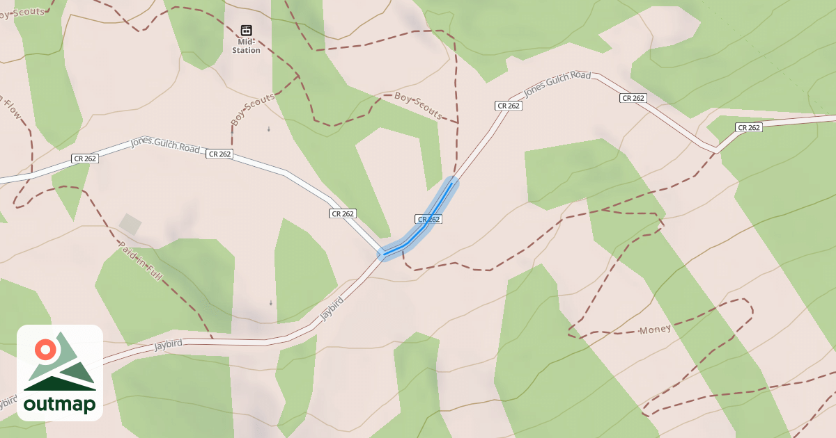 Map of Jones Gulch Road
