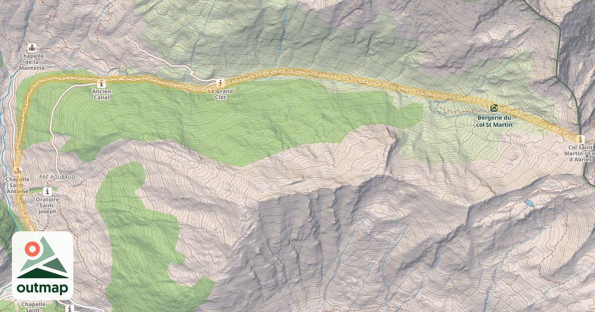 Map of Col Saint-Martin — Le Roux