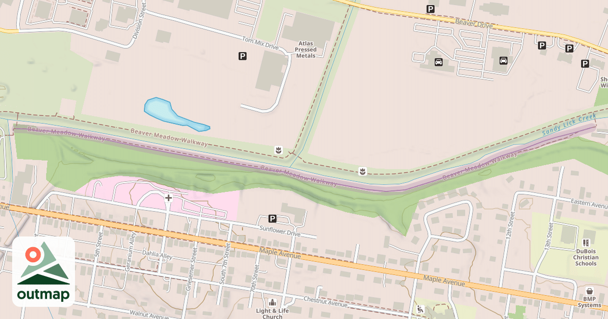 Map of Beaver Meadow Walkway