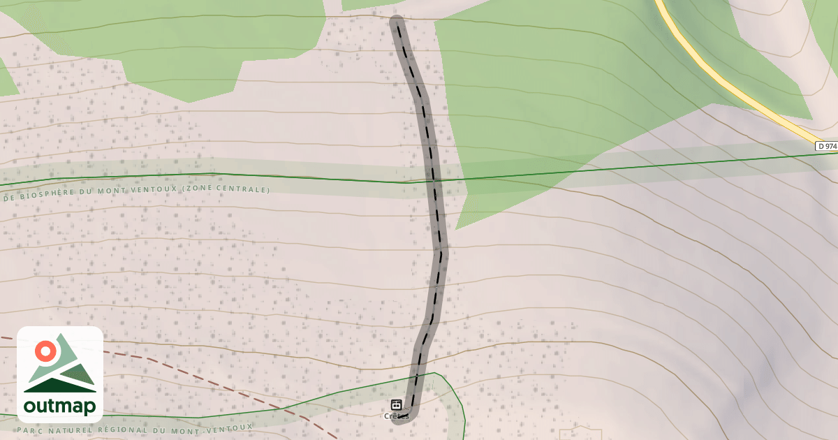 Map of La piste en "S"