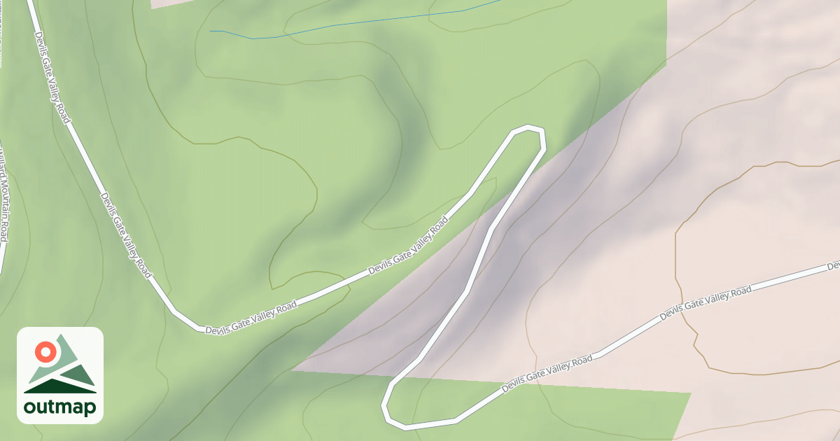 Map of DEVILS GATE VALLEY