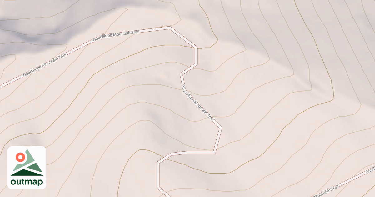 Map of Guadalupe Mountain Trail