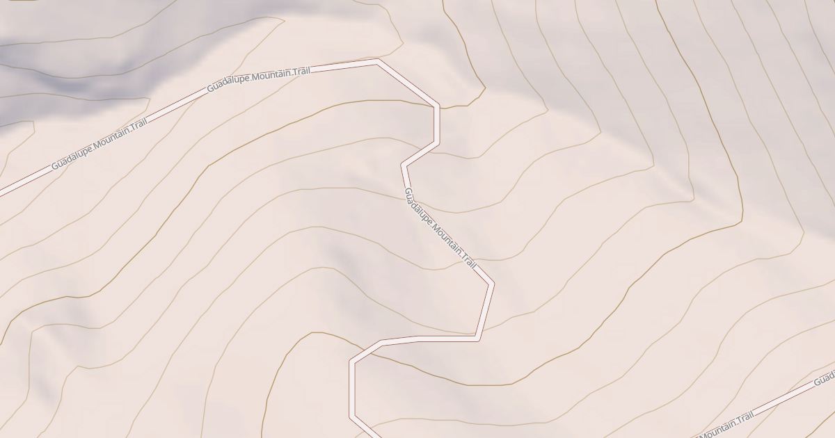 Map preview of Guadalupe Mountain Trail