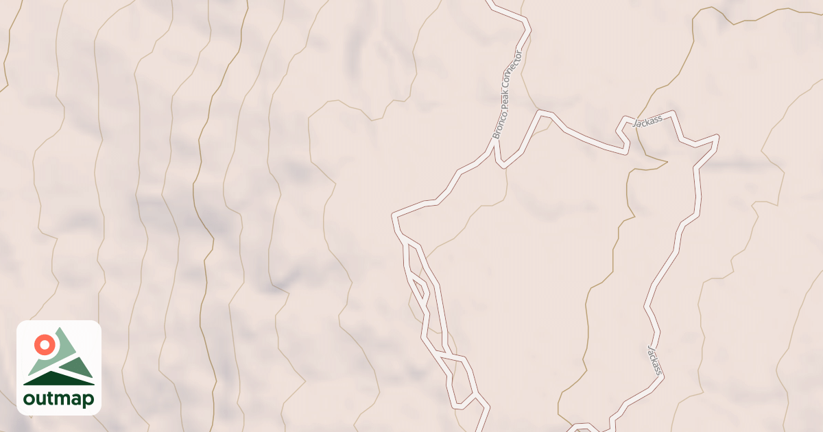 Map of BRONCO PEAK LOOP B