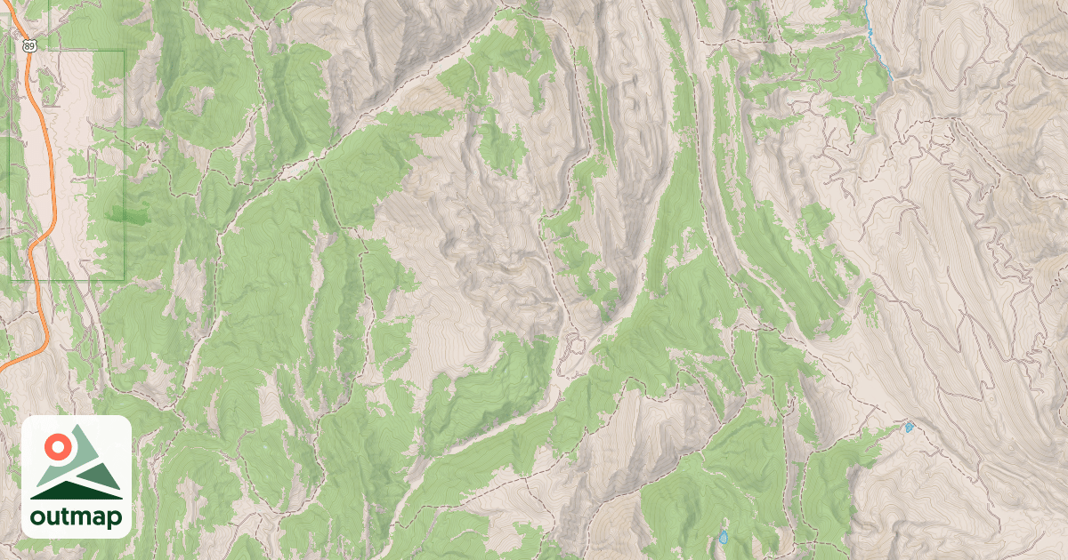 Map of Smiths Fork Snowmobile Trail