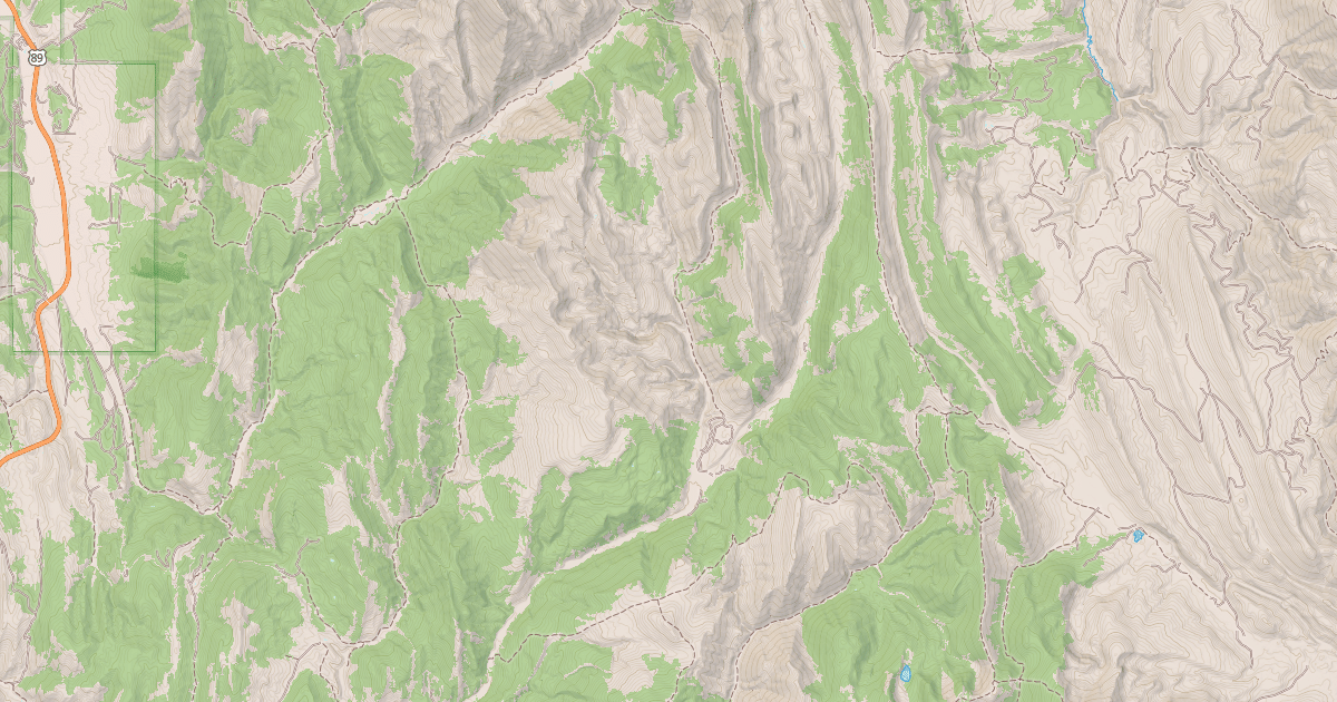 Map preview of Smiths Fork Snowmobile Trail