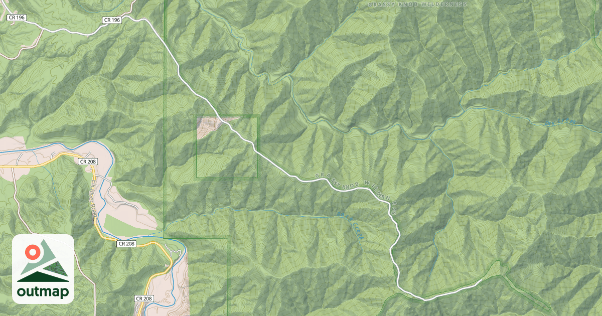 Map of GRASSY KNOB