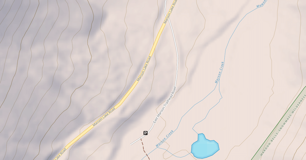 Map preview of EAST MAROON TRAILHEAD