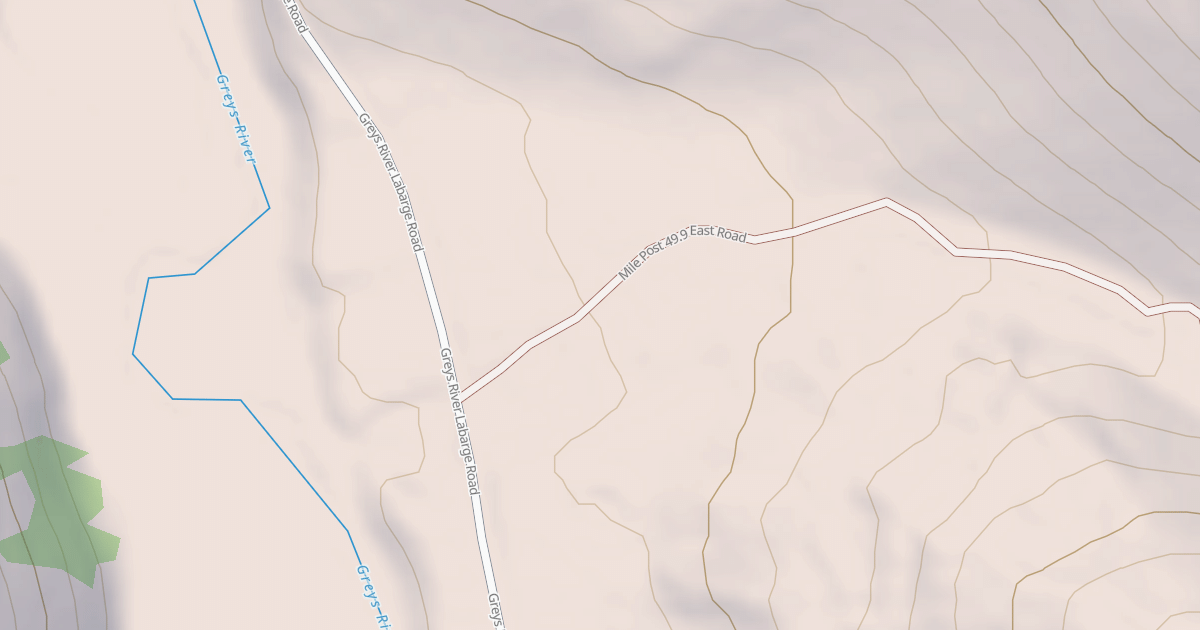 Map preview of MILE POST 49.9 EAST