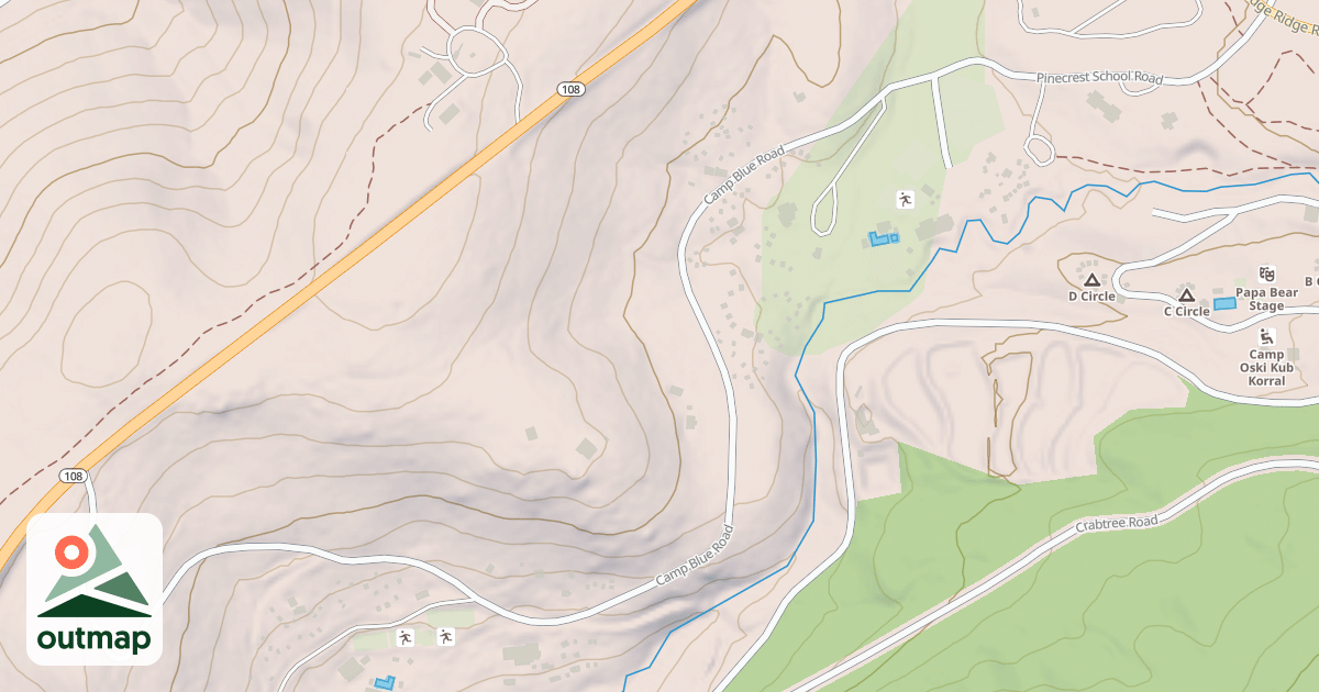 Map of CAMP BLUE AND GOLD