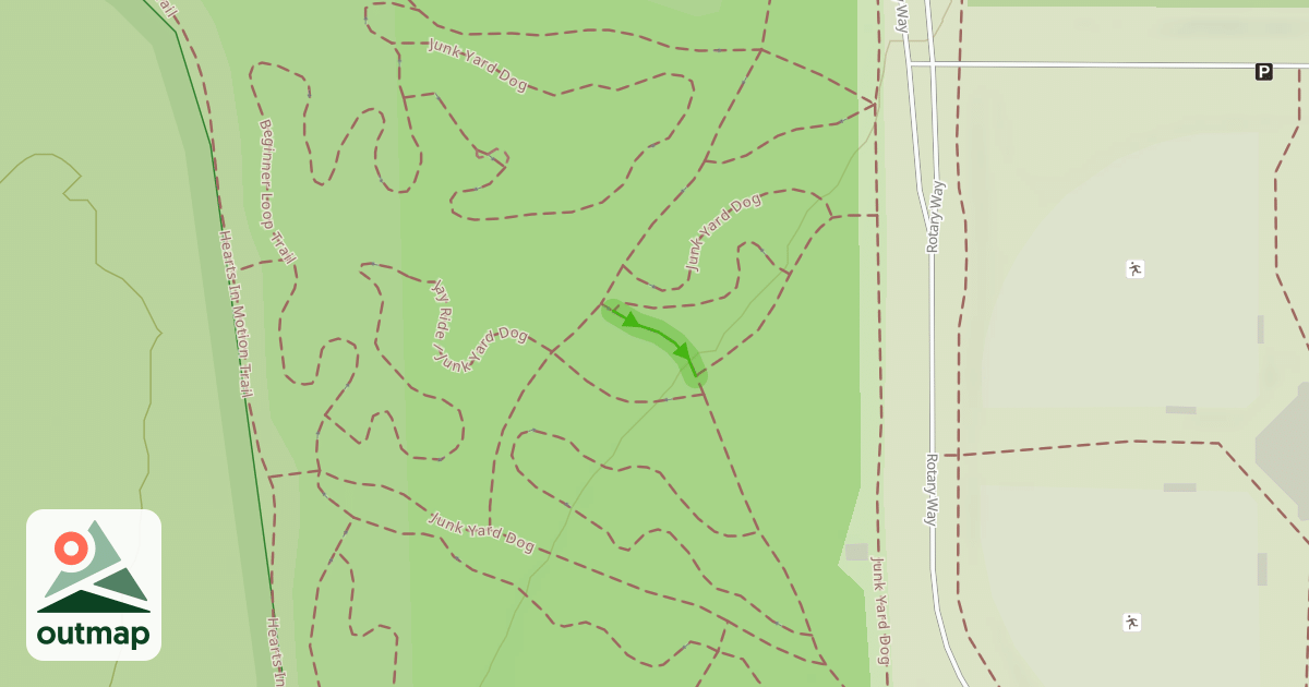 Map of Beginner Loop Trail / Junk Yard Dog