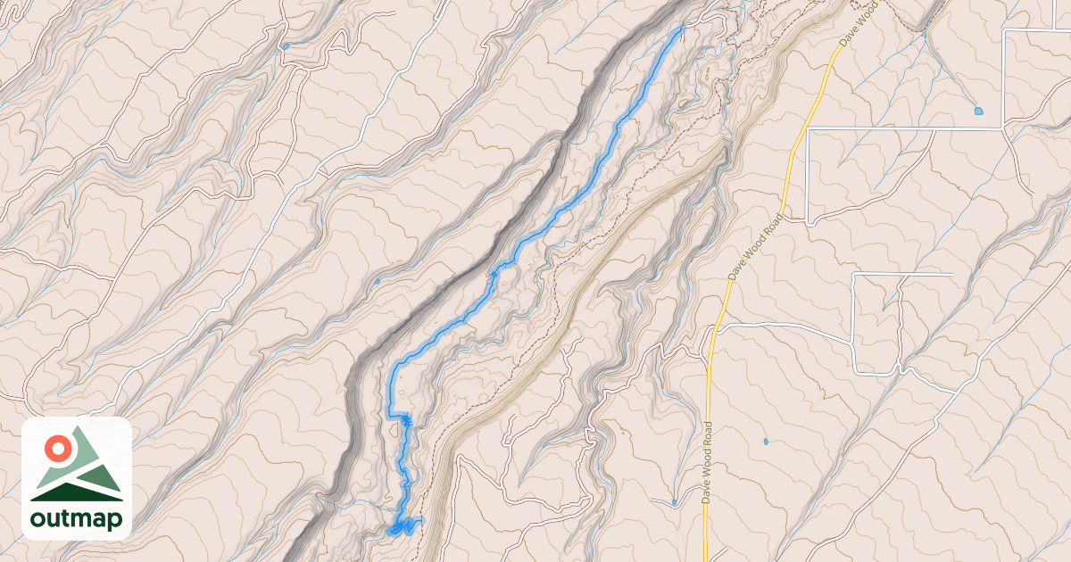 Map of Spring Creek Canyon Trail