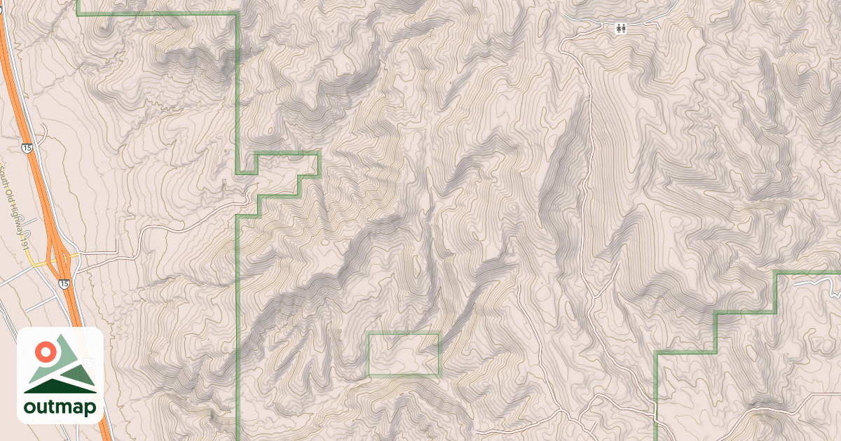 Map of BURNETT TO DRY CANYON