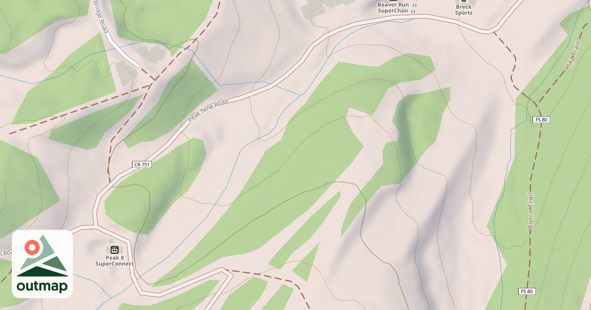 Map of BRECKENRIDGE SKI AREA