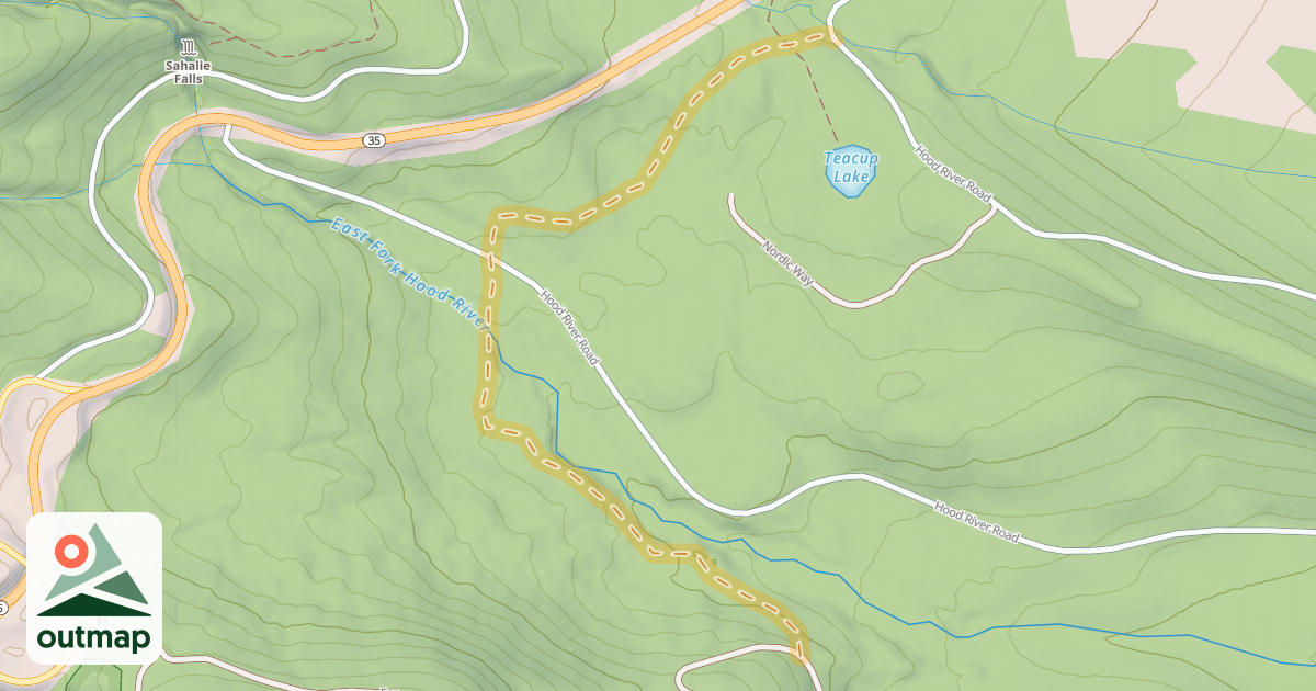 Map of Teacup Lake Trail