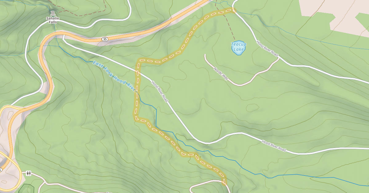 Map preview of Teacup Lake Trail