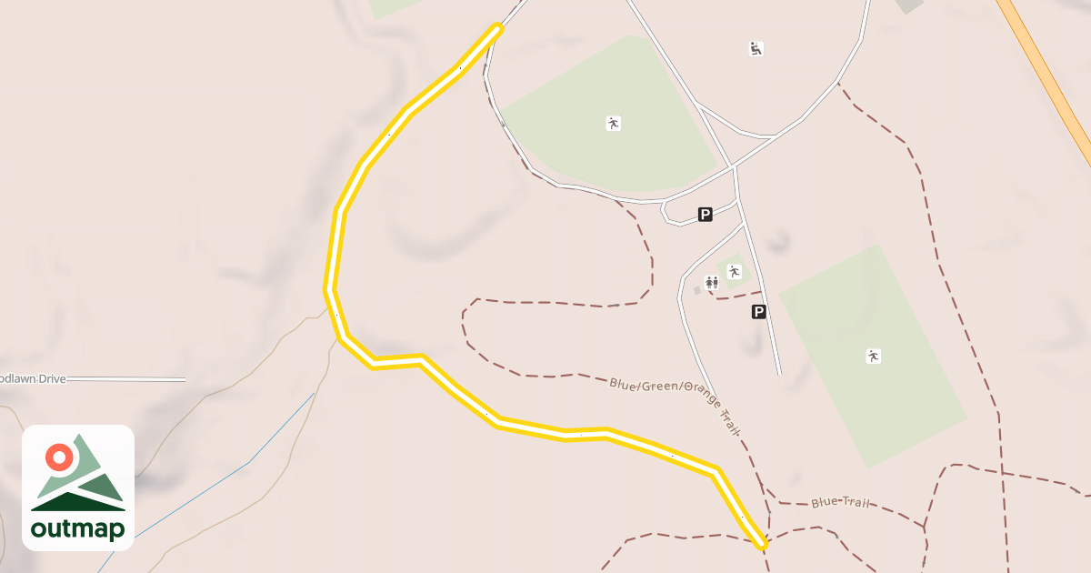 Map of Blue/Green/Orange Trail