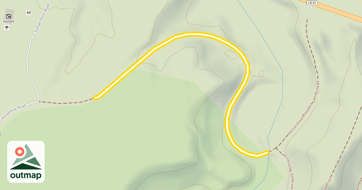 Map of Horseshoe Road (Abandoned)