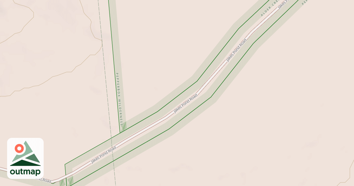 Map of Alder Creek Primitive Corridor