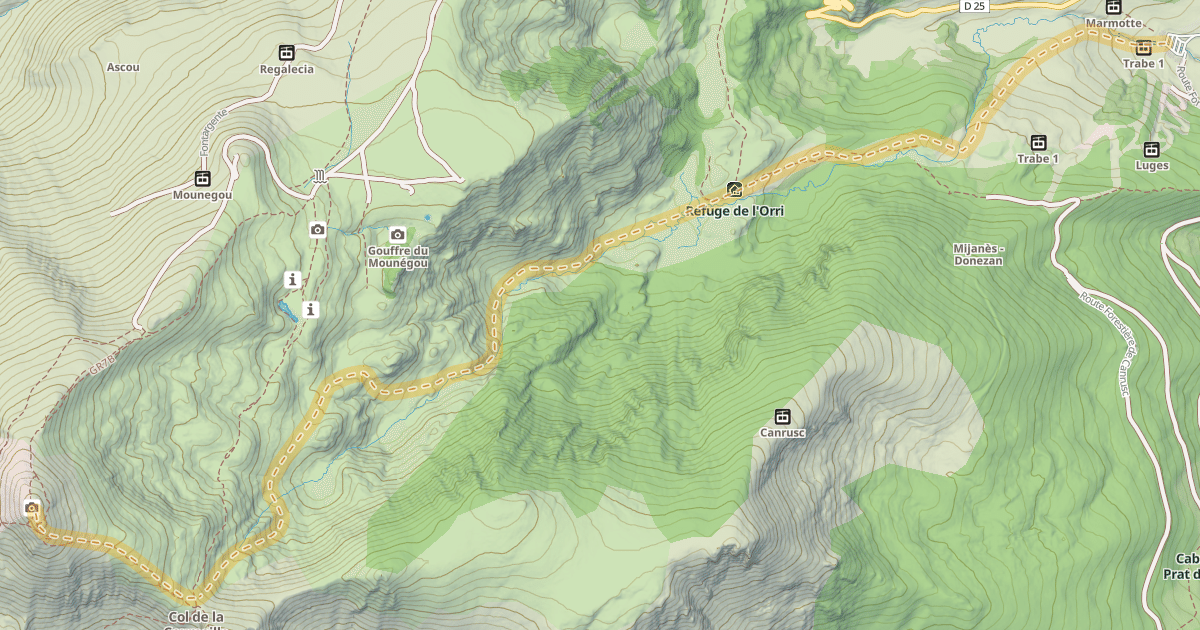 Map preview of Pic de Tarbésou — Station de Mijanès