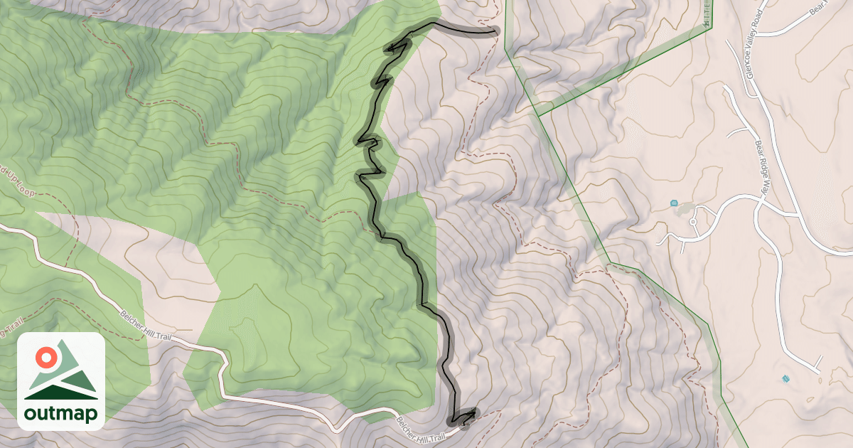 Map of Lower Longhorn Trail