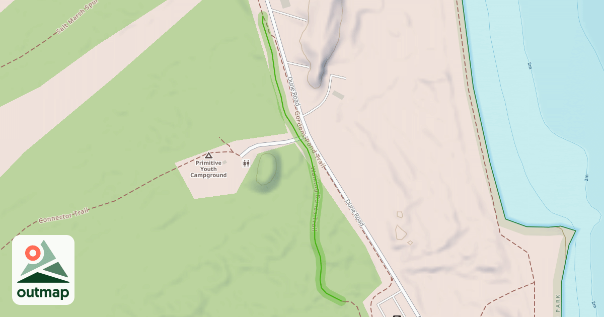 Map of Walking Dunes Trail