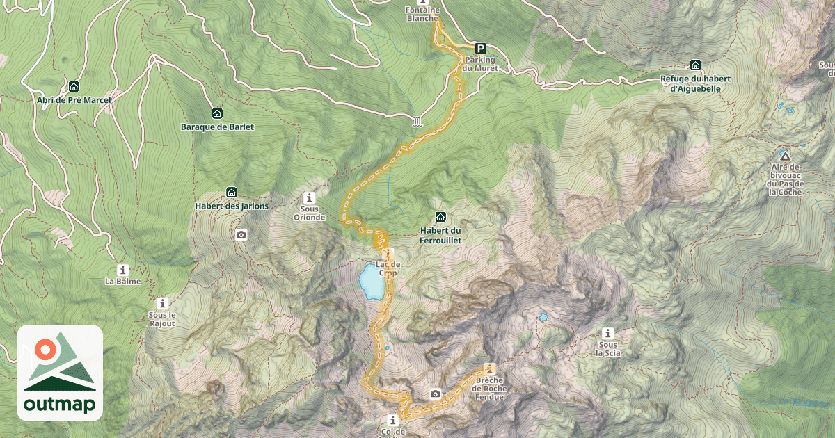 Map of Brèche de Roche Fendue — Prabert