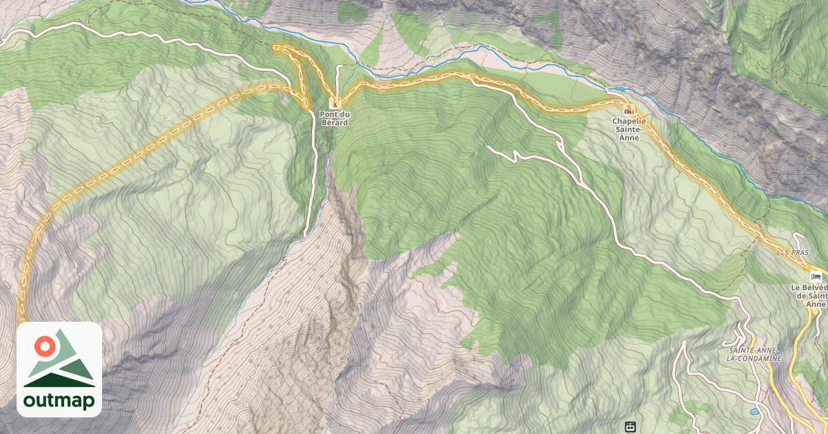 Map of Lauzette — Les Pras