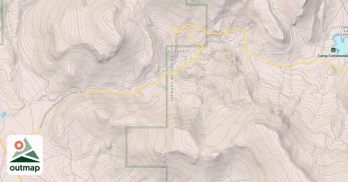 Map of COTTONWOOD