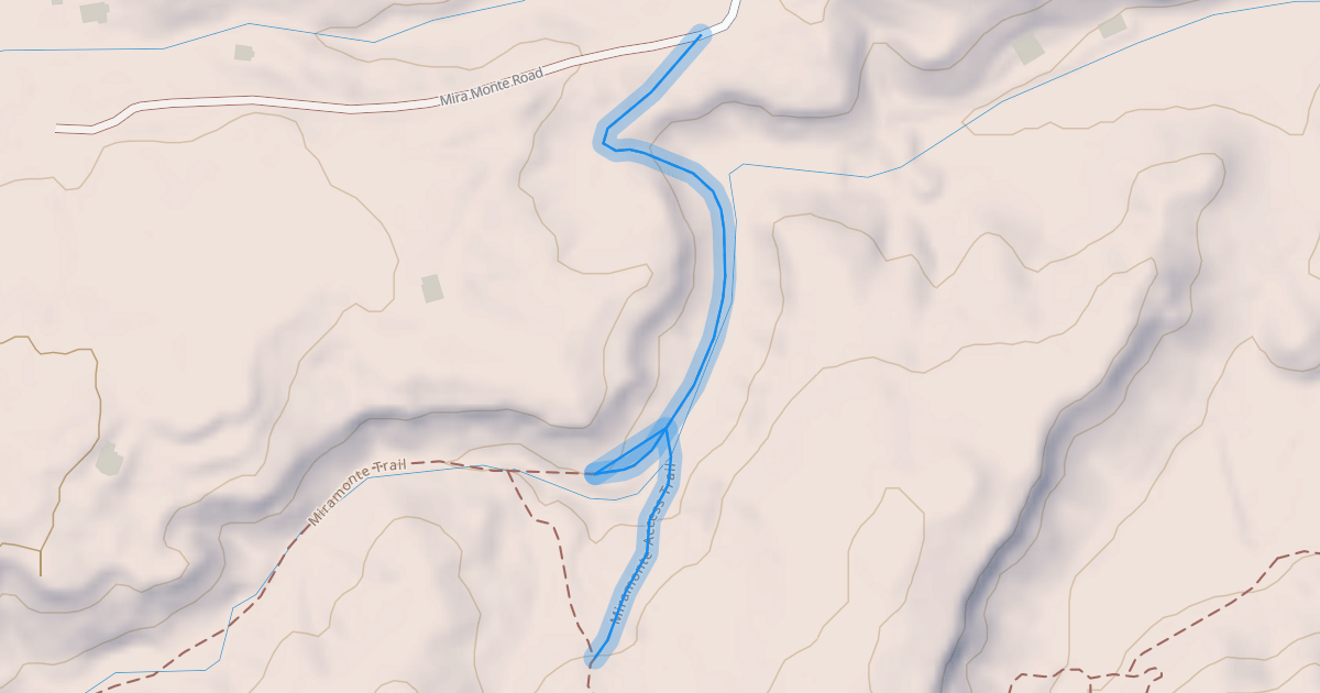 Map preview of Miramonte Access Trail