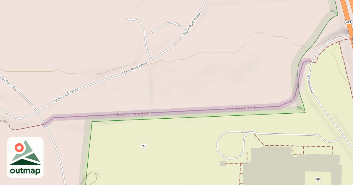Map of Green Lane Trail