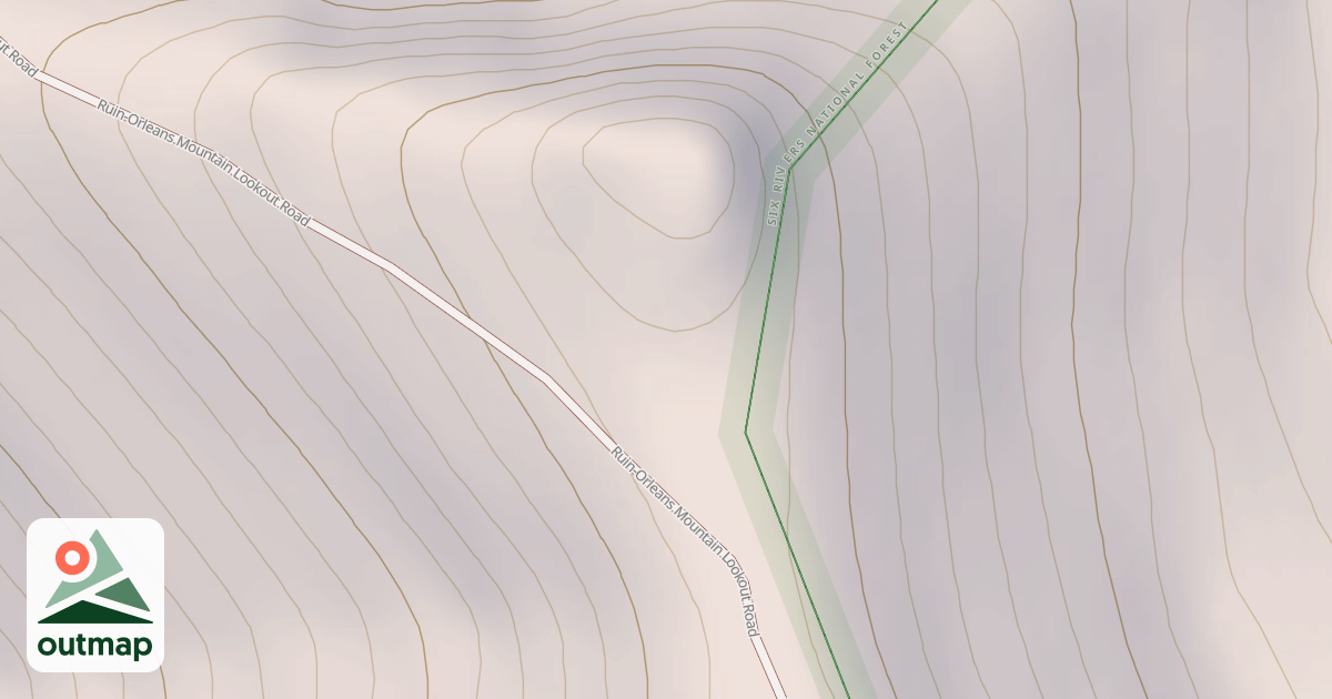 Map of ORLEANS MOUNTAIN