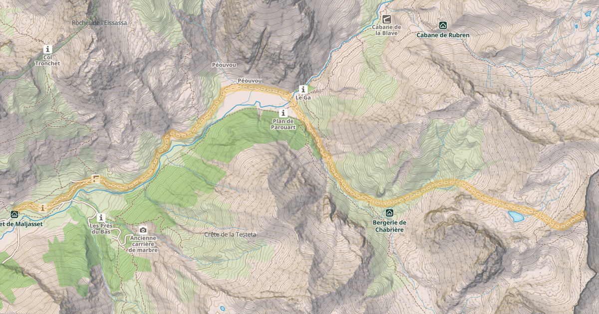 Map preview of Tête de Gandin — Maljasset