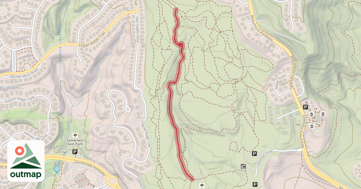 Map of Lower Intermediate Flow Line Trail