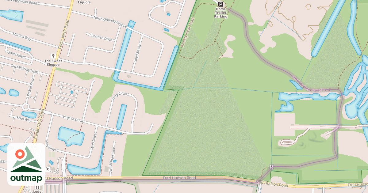 Map of Fred Hudson Road Trail