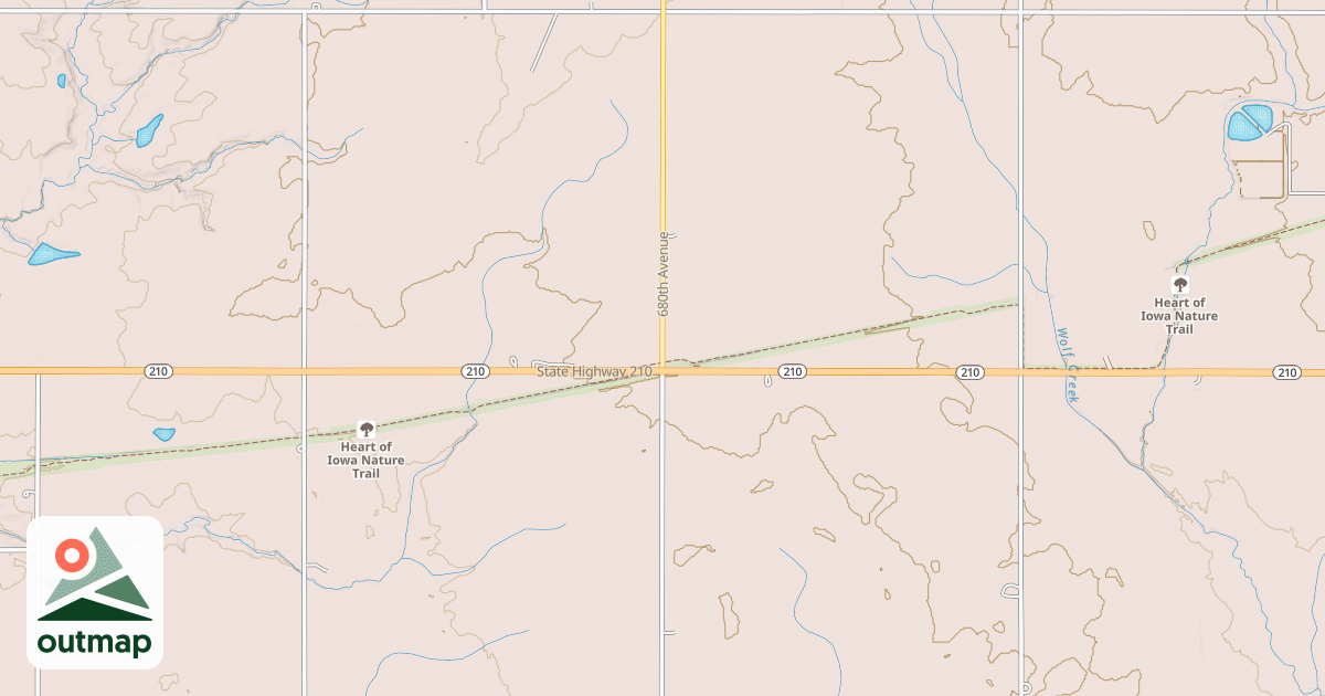 Map of Heart of Iowa Nature Trail