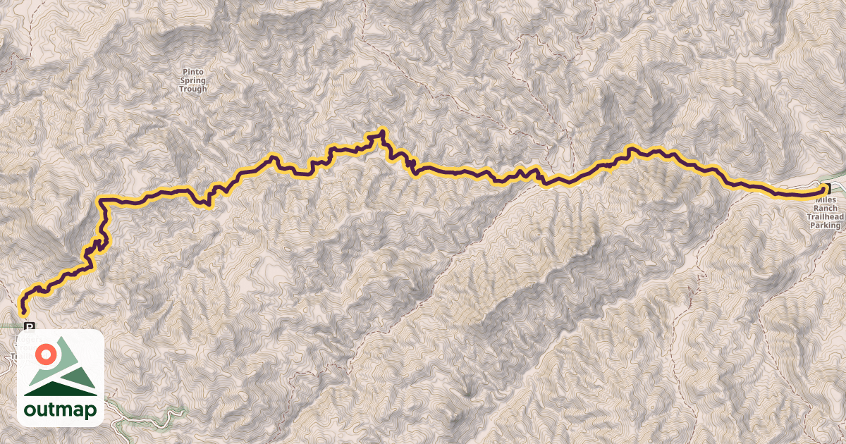 Map of West Pinto Creek Trail #212