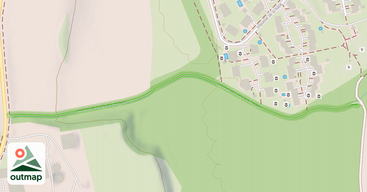 Map of Chemin de Corly aux Teppes