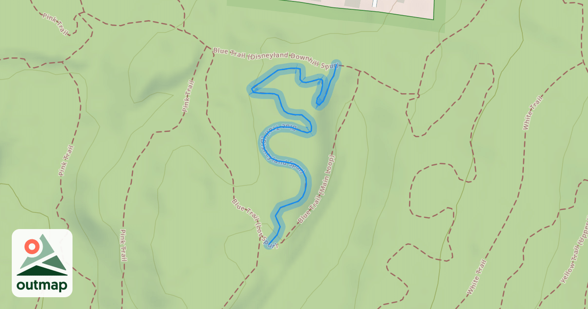 Map of Blue Trail (Disneyland Spur)