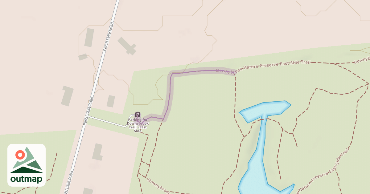 Map of Downybrook Nature Preserve East Side Trail
