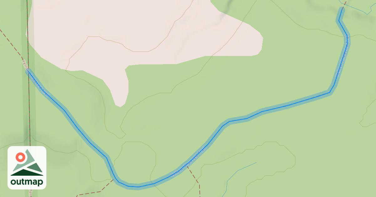 Map of Yellow Unpaved Trail