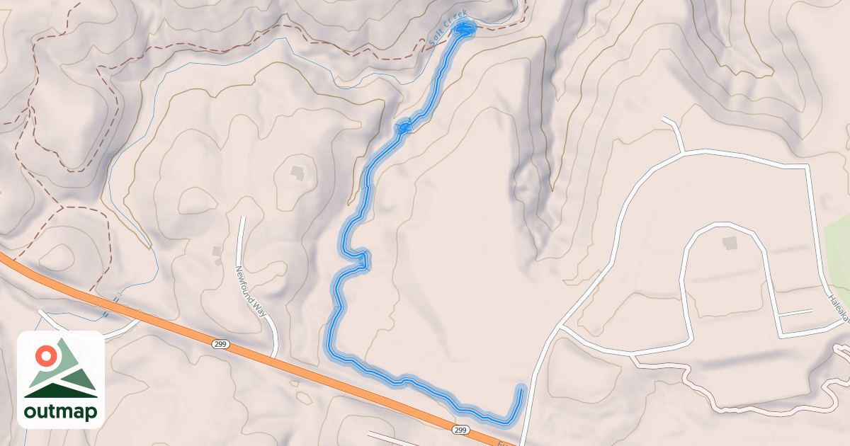 Map of Salt Creek Heights West Trail