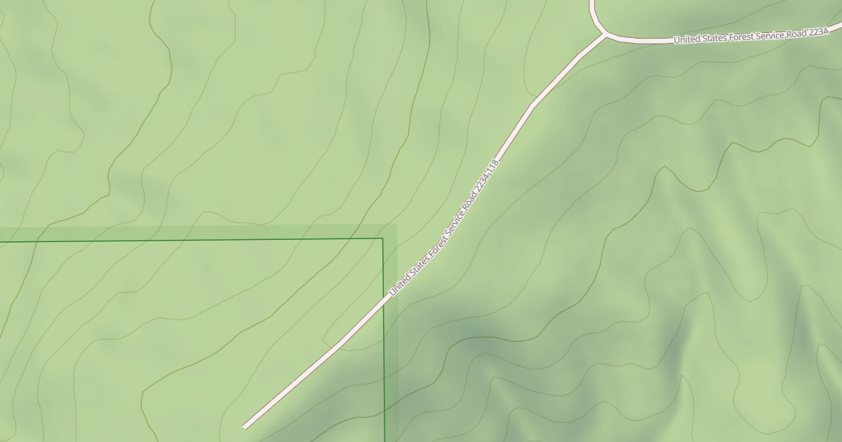 Map preview of USFS National Forest System Roads {0B95EBE9-4C5F-4E27-BB54-DDF4BE0C99E6}