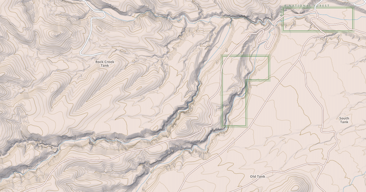 Map preview of USFS National Forest System Roads {3EB98B86-9C2A-48B8-9FBA-7A7A4E434546}