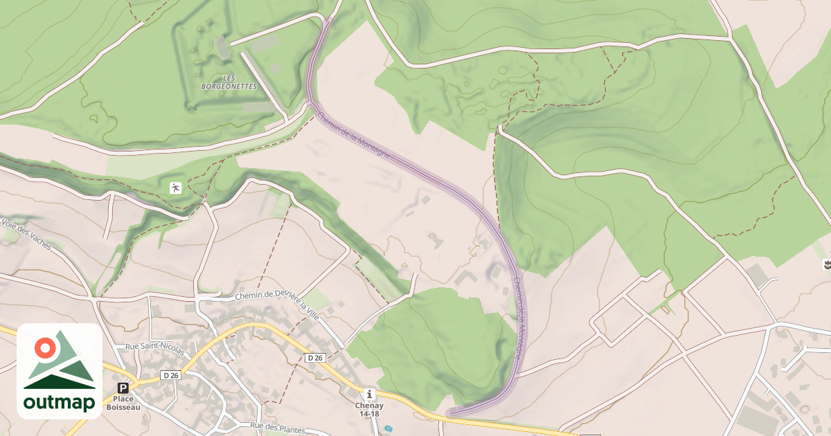 Map of Chemin de la Montagne