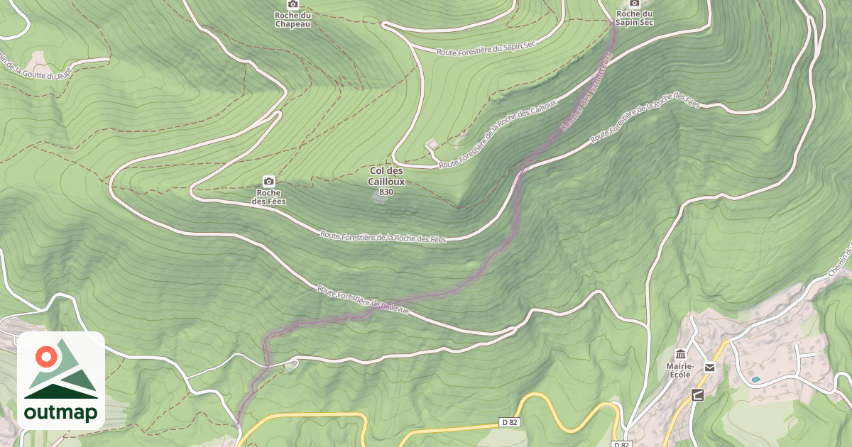 Map of Sentier des Schlitteurs