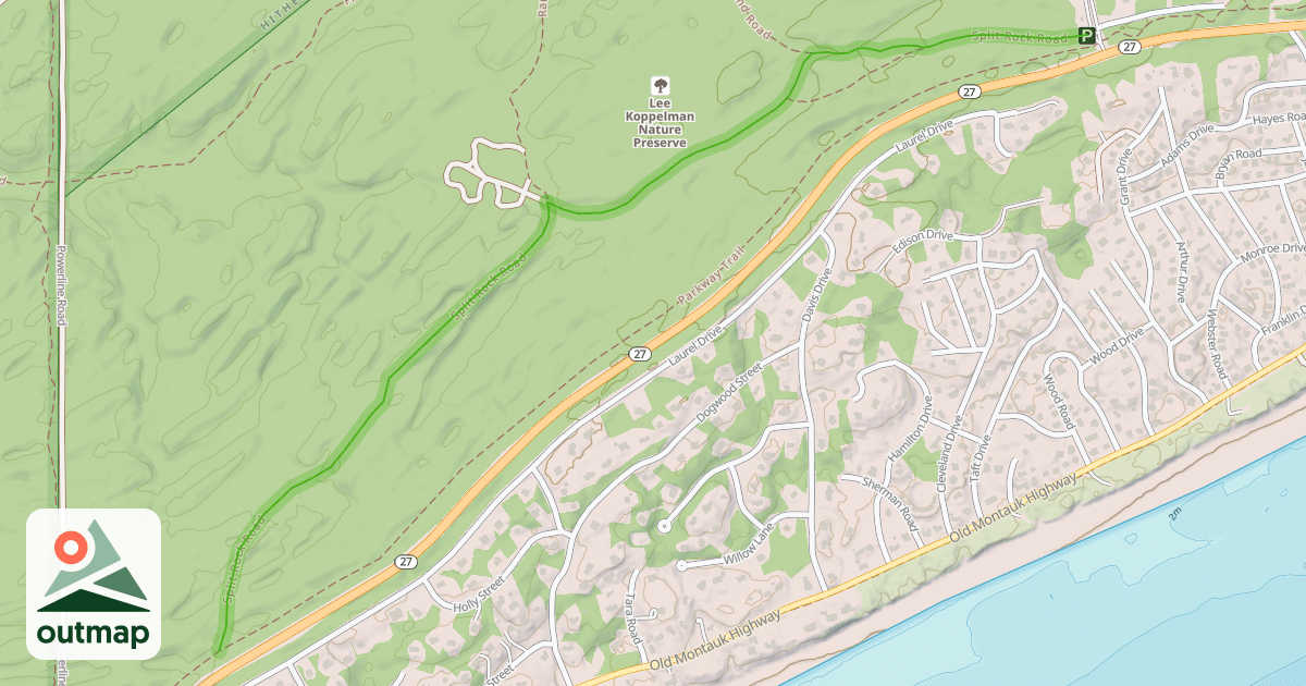 Map of Split Rock Road