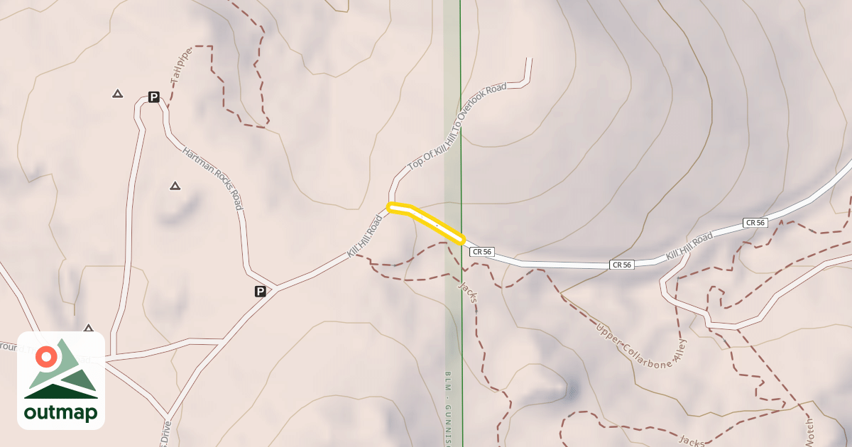 Map of Kill Hill Road
